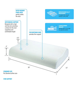 Standard Cervical Pillow with Memory Foam